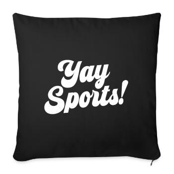 Yay Sports - Sofa pillowcase 17,3'' x 17,3'' (45 x 45 cm) - black - Front