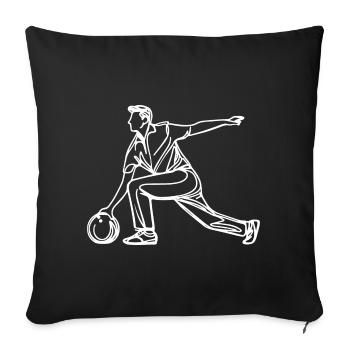 Bowler Sketch - Sofa pillowcase 17,3'' x 17,3'' (45 x 45 cm) - black - Front