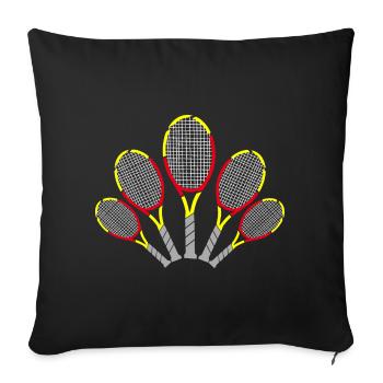 Tennis Shirt Racket Racket Spanish Madrid - Sofa pillowcase 17,3'' x 17,3'' (45 x 45 cm) - black - Front