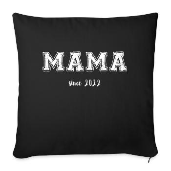 Maman 2022 - Housse de coussin décorative 45 x 45 cm - noir - Devant
