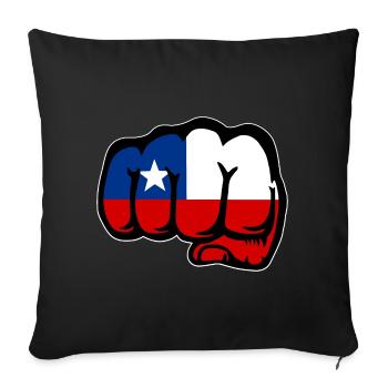 Chile Flag Fist - Sofa pillowcase 17,3'' x 17,3'' (45 x 45 cm) - black - Front
