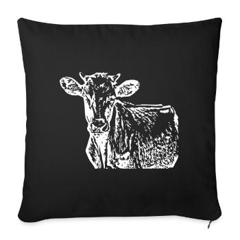 T-shirt de vache personnalisé cadeau pour les agriculteurs - Housse de coussin décorative 45 x 45 cm - noir - Devant