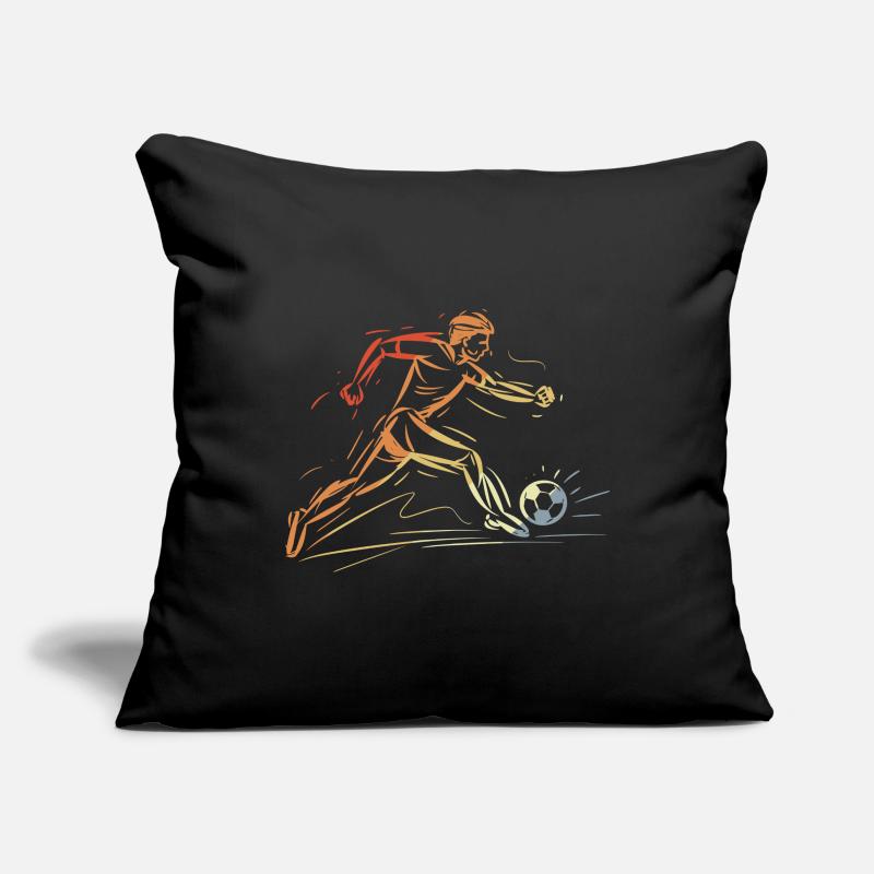 Soccer Player Drawing Retro Sofa pillowcase 17,3'' x 17,3'' (45 x 45 cm)