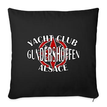 Yacht Club Gundershoffen - Housse de coussin décorative 45 x 45 cm - noir - Devant