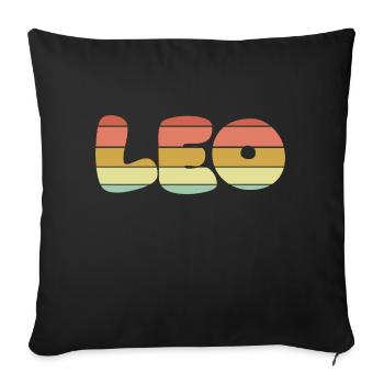 Leo sunset texture - Sofa pillowcase 17,3'' x 17,3'' (45 x 45 cm) - black - Front