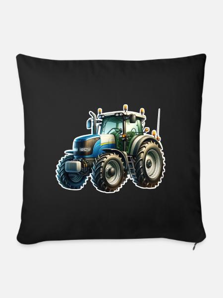 Traktor - Sofakissenbezug 45 x 45 cm - Schwarz