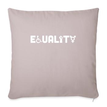 EQUALITY - Sofa pillowcase 17,3'' x 17,3'' (45 x 45 cm) - light taupe - Front