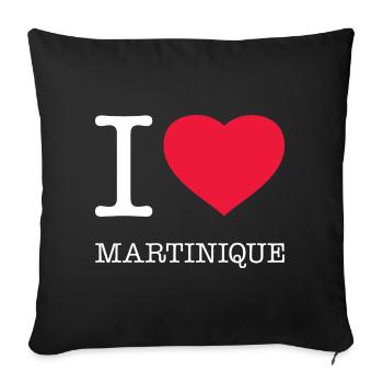 I LOVE MARTINIQUE - Sofa pillowcase 17,3'' x 17,3'' (45 x 45 cm) - black - Front