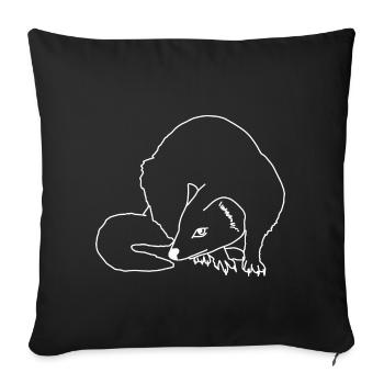 Marten lineart - Sofa pillowcase 17,3'' x 17,3'' (45 x 45 cm) - black - Front
