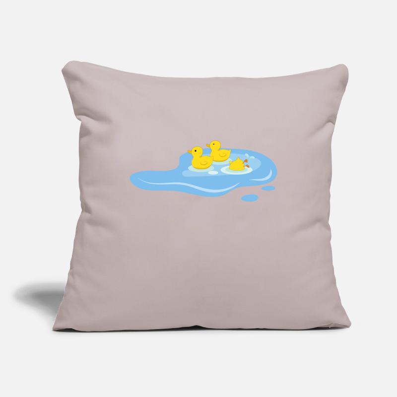 Canards dans une mare Housse de coussin décorative 45 x 45 cm