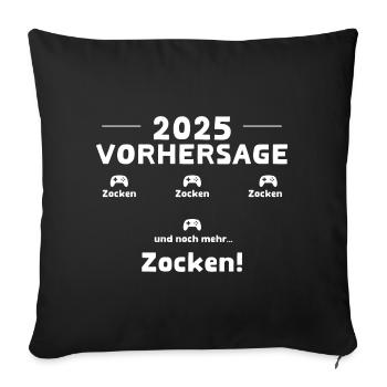 2025 Vorhersage - Sofakissenbezug 45 x 45 cm - Schwarz - Vorne