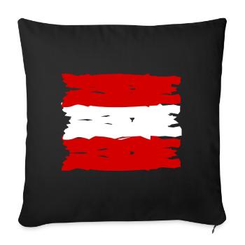 Les supporters autrichiens - Housse de coussin décorative 45 x 45 cm - noir - Devant