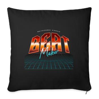 Beat Maker - Sofa pillowcase 17,3'' x 17,3'' (45 x 45 cm) - black - Front