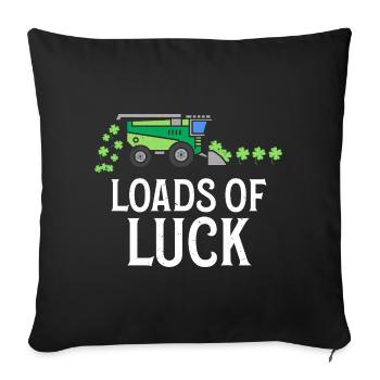 Loads Of Luck St. Patrick's Day Erntemaschine - Sofakissenbezug 45 x 45 cm - Schwarz - Vorne