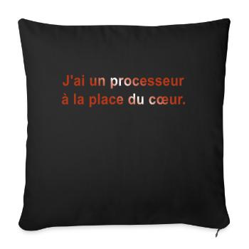 GEEK HUMOR FUNNY JOKE 1 - Sofa pillowcase 17,3'' x 17,3'' (45 x 45 cm) - black - Front