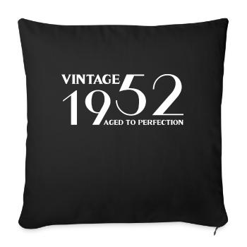 Vintage 1952 aged to perfection - Housse de coussin décorative 45 x 45 cm - noir - Devant