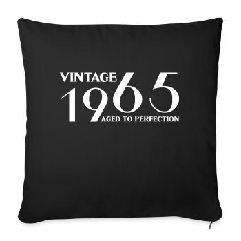 Vintage 1965 aged to perfection - Housse de coussin décorative 45 x 45 cm - noir - Devant