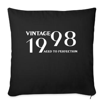 Vintage 1998 aged to perfection - Housse de coussin décorative 45 x 45 cm - noir - Devant