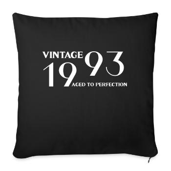 Vintage 1993 aged to perfection - Housse de coussin décorative 45 x 45 cm - noir - Devant