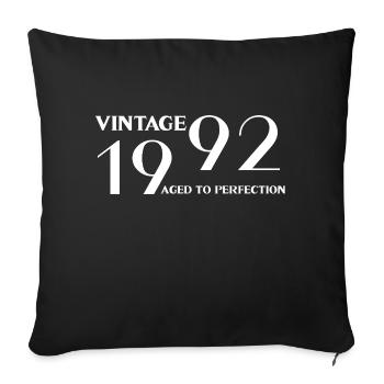 Vintage 1992 aged to perfection - Housse de coussin décorative 45 x 45 cm - noir - Devant
