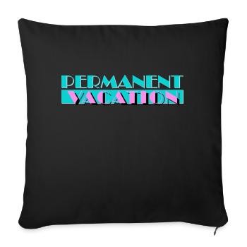 Vacances permanentes à Miami - Housse de coussin décorative 45 x 45 cm - noir - Devant