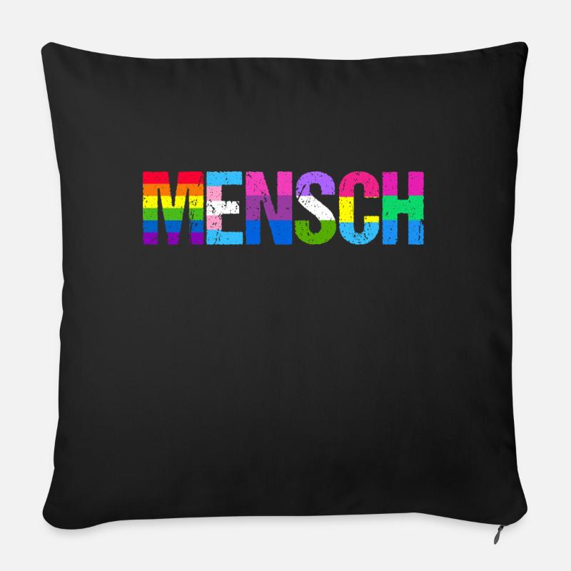 Mensch Pride Month LGBT LGBTQ - Sofakissenbezug 45 x 45 cm - Schwarz