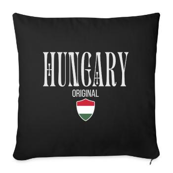 Originaire de Hongrie, né en Hongrie - Housse de coussin décorative 45 x 45 cm - noir - Devant