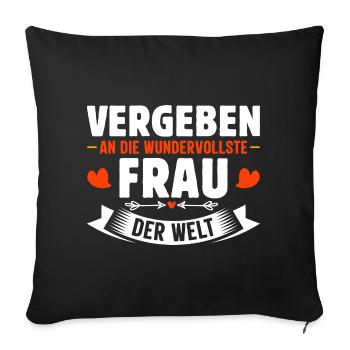Malle VERGEBEN AN DIE WUNDERVOLLSTE FRAU - Sofakissenbezug 45 x 45 cm - Schwarz - Vorne