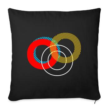 o Conception de lettrage - Housse de coussin décorative 45 x 45 cm - noir - Devant