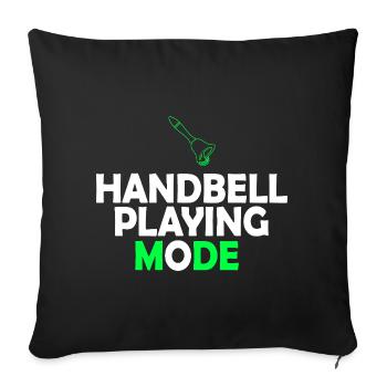 Chorale Instrument de musique Cloche à main Chorale - Housse de coussin décorative 45 x 45 cm - noir - Devant