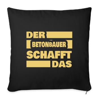 Work Concrete Worker - Sofa pillowcase 17,3'' x 17,3'' (45 x 45 cm) - black - Front