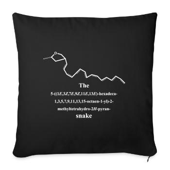 Snake - Nerd IUPAC Nomenclature - Chemistry - white - Sofa pillowcase 17,3'' x 17,3'' (45 x 45 cm) - black - Front
