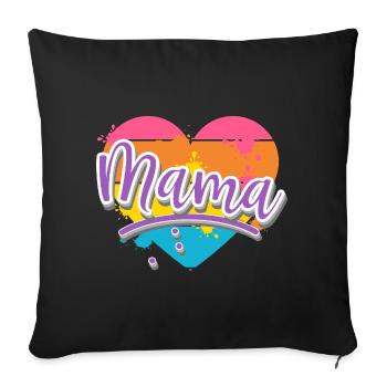 Mama - Sofakissenbezug 45 x 45 cm - Schwarz - Vorne