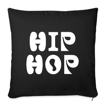 Bold Hip Hop Typographic Crest - Sofa pillowcase 17,3'' x 17,3'' (45 x 45 cm) - black - Front