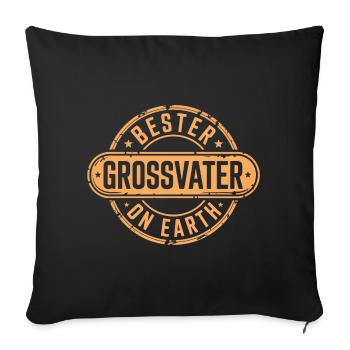 Best Grandpa Grandpa - Sofa pillowcase 17,3'' x 17,3'' (45 x 45 cm) - black - Front