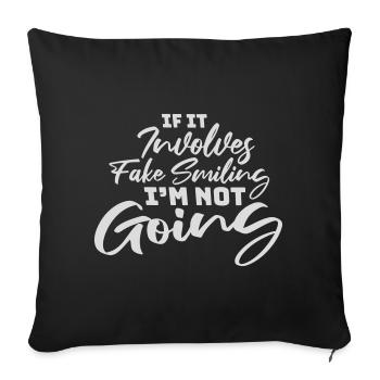 S’il s’agit d’un faux sourire, je ne vais pas le dire - Housse de coussin décorative 45 x 45 cm - noir - Devant