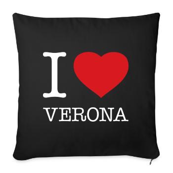 J’adore Vérone - Housse de coussin décorative 45 x 45 cm - noir - Devant