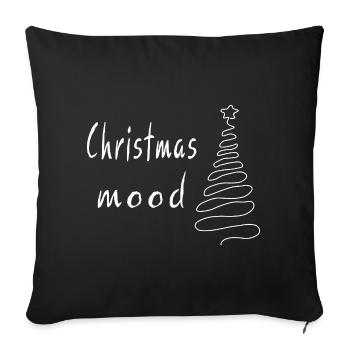Christmas Mood – Minimalist Christmas Tree - Sofa pillowcase 17,3'' x 17,3'' (45 x 45 cm) - black - Front