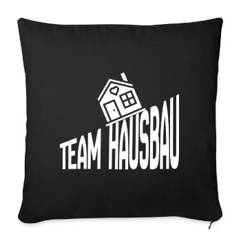 Team House Construction - Sofa pillowcase 17,3'' x 17,3'' (45 x 45 cm) - black - Front