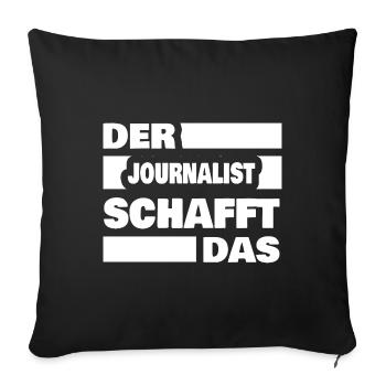Journalist - Sofakissenbezug 45 x 45 cm - Schwarz - Vorne