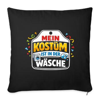 Lingerie costumée de carnaval cadeau drôle - Housse de coussin décorative 45 x 45 cm - noir - Devant