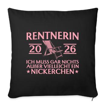 Pensioner 2026 Doesn't have to do anything but nap - Sofa pillowcase 17,3'' x 17,3'' (45 x 45 cm) - black - Front