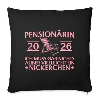 Retraité 2026 : Elle n’a rien à faire d’autre que faire une sieste - Housse de coussin décorative 45 x 45 cm - noir - Devant
