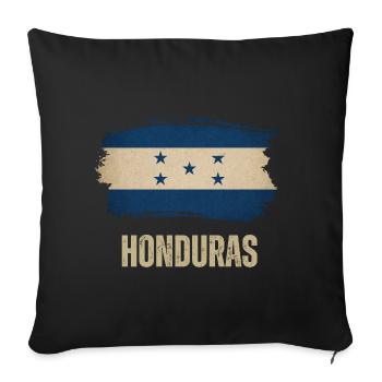 Flag of Honduras grunge, I love Honduras - Sofa pillowcase 17,3'' x 17,3'' (45 x 45 cm) - black - Front