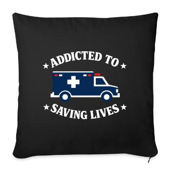 Intensivpflegesanitäter Advanced Emt Als Identity - Sofakissenbezug 45 x 45 cm - Schwarz - Vorne