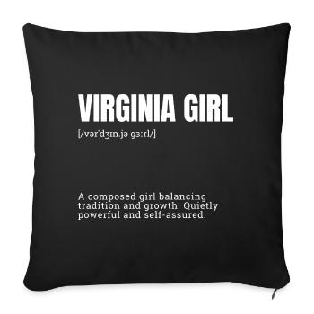 Équilibre de la fille de Virginie - Housse de coussin décorative 45 x 45 cm - noir - Devant