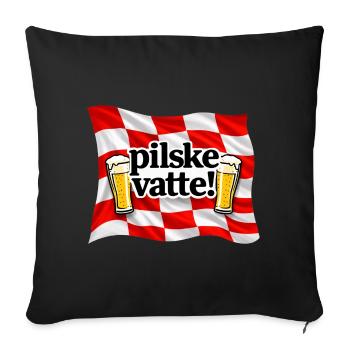 Pilske a foncé ! - Housse de coussin décorative 45 x 45 cm - noir - Devant