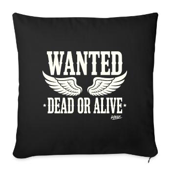 Wanted Dead or Alive with wings - Sofa pillowcase 17,3'' x 17,3'' (45 x 45 cm) - black - Front