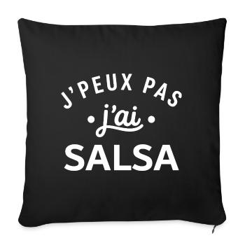 J'peux pas j'ai Salsa - Housse de coussin décorative 45 x 45 cm - noir - Devant