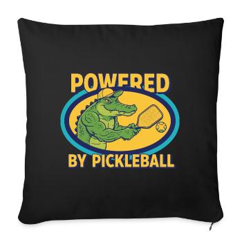 Pickleball propulsé par Joueur drôle de Pickleball - Housse de coussin décorative 45 x 45 cm - noir - Devant